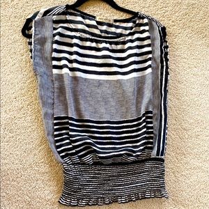 Black & White Sleeveless Top